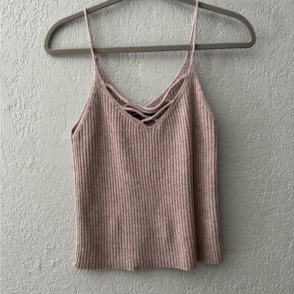American Eagle Outfitters Mauve Ribbed Cami